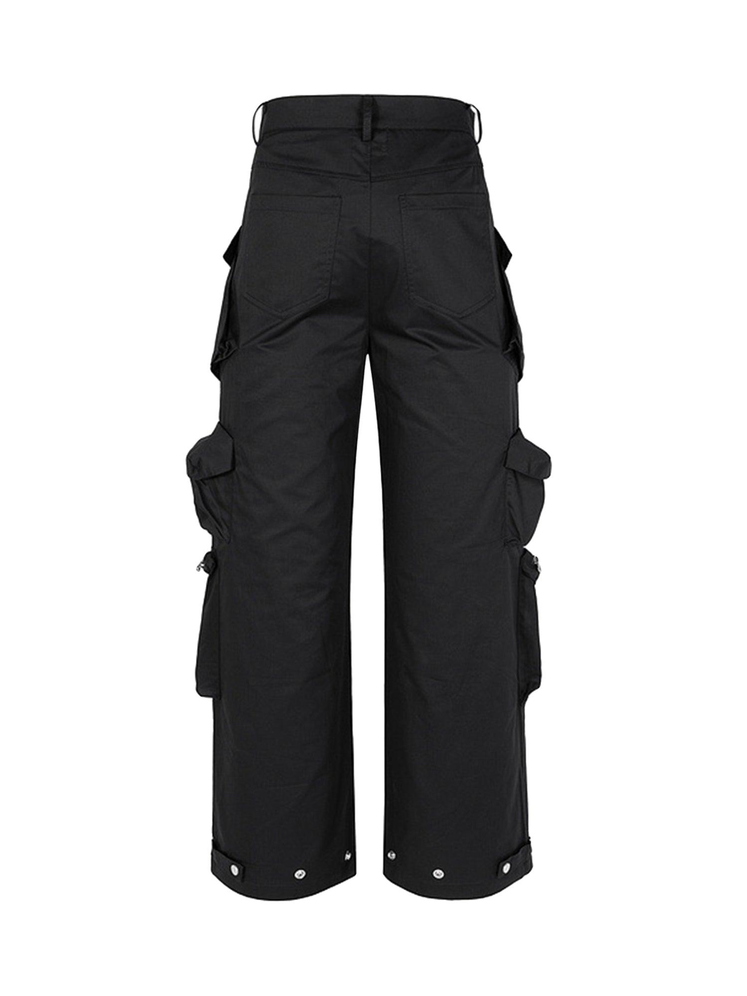 Multi-Pocket Casual Workwear Wide Leg Pants - 1643 - sneakershuborg