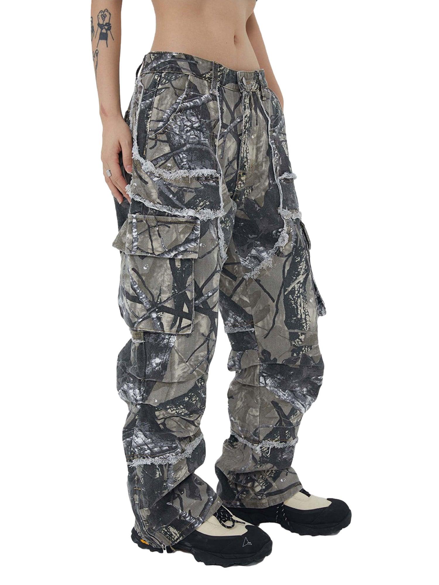 Sneakerhub Camouflage Leaf Straight Leg Pants- 1870 - sneakershuborg