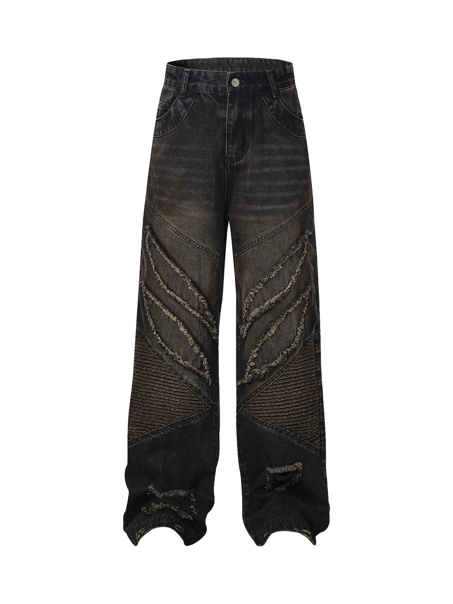 Sneakerhub American High Street Washed Distressed Jeans - sneakershuborg