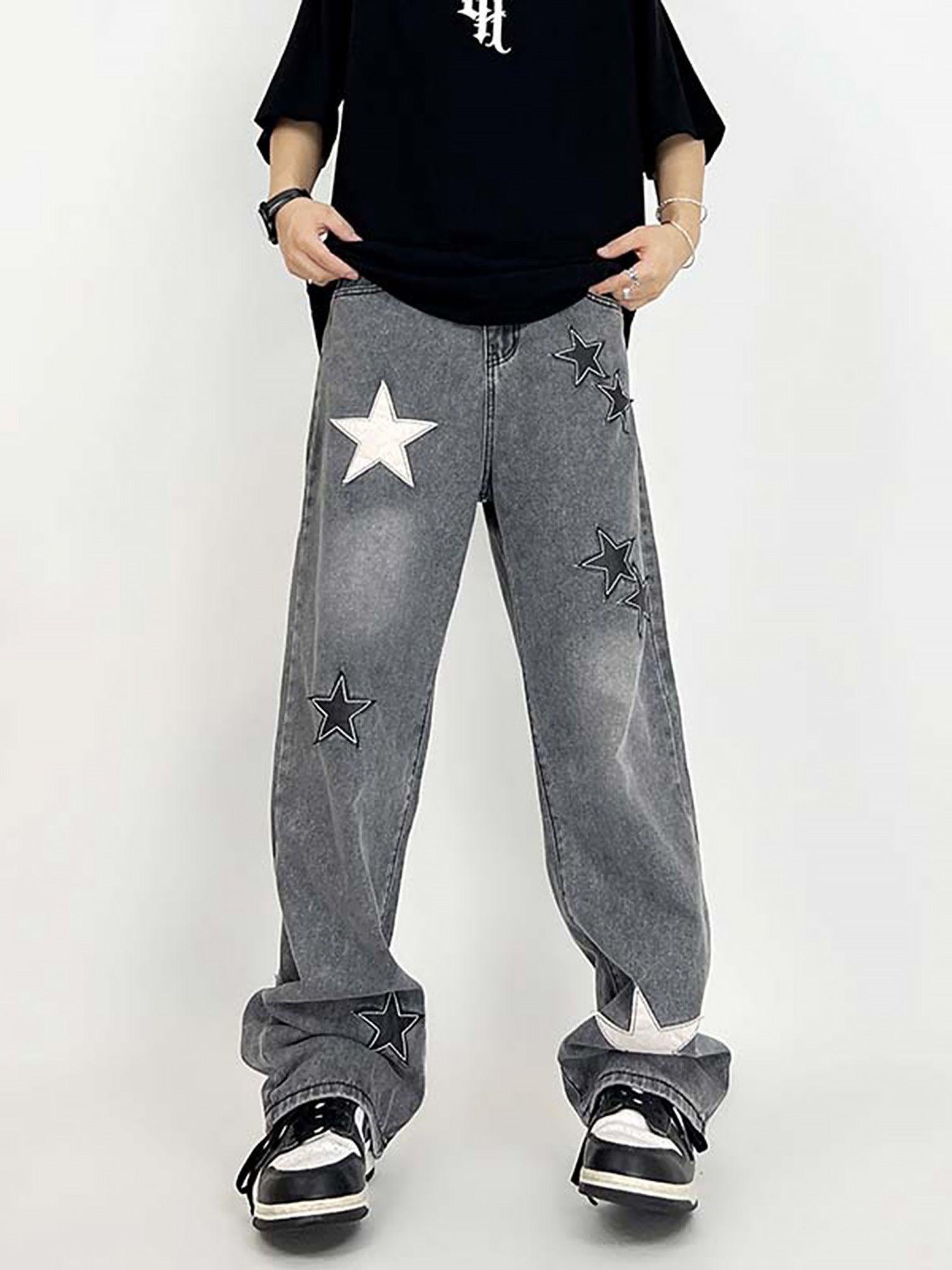 Sneakerhub Star Patch Embroidery Jeans - sneakershuborg