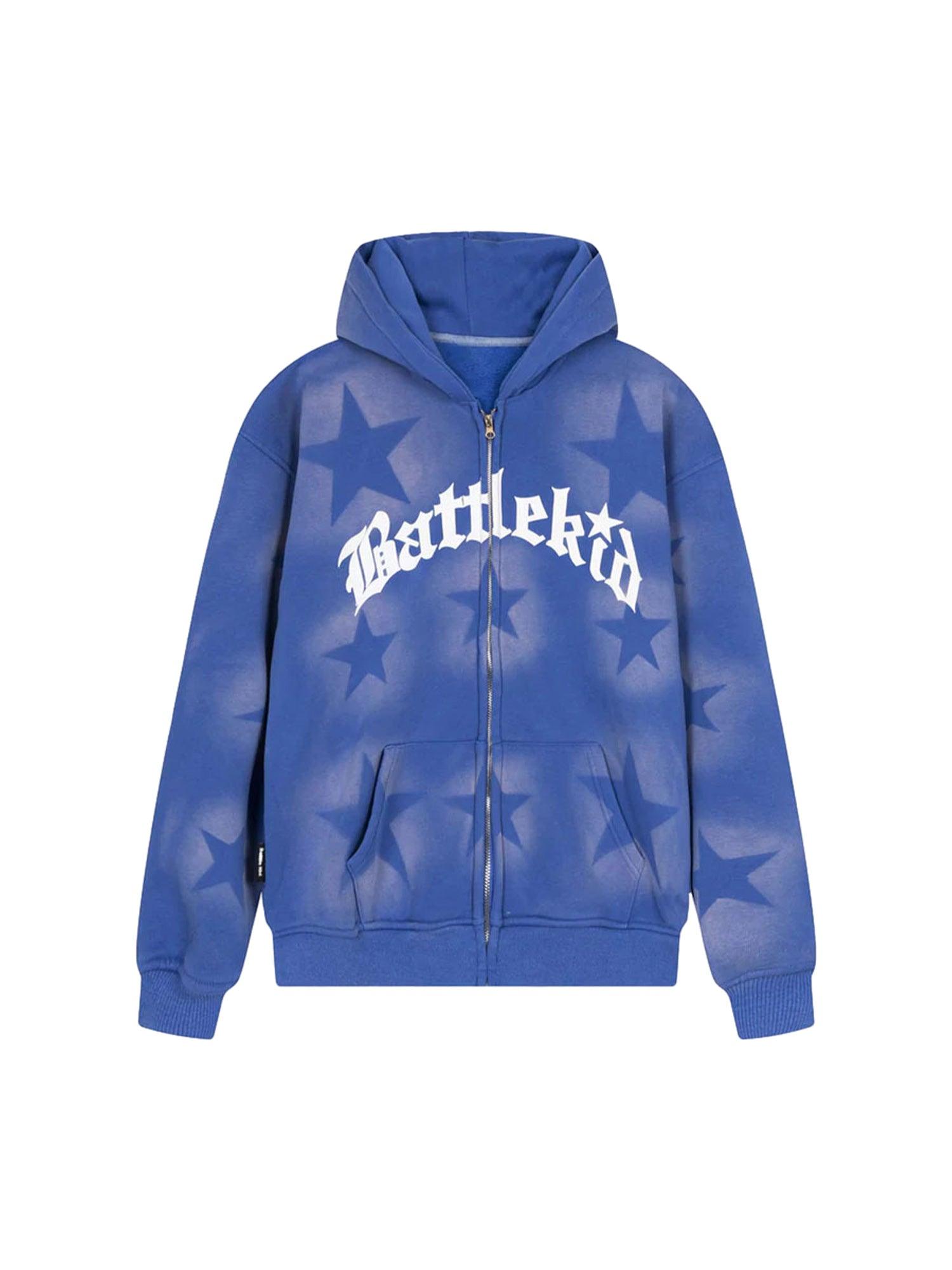 Sneakerhub Star Letter Print Zipper Hoodie Jacket - 1540 - sneakershuborg