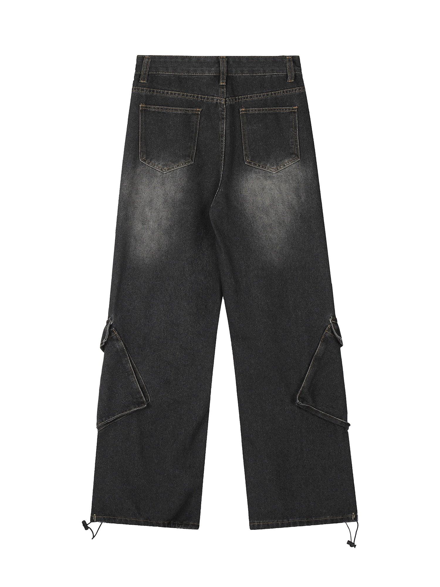 Sneakerhub Washed Distressed Workwear Hip-Hop Jeans - sneakershuborg