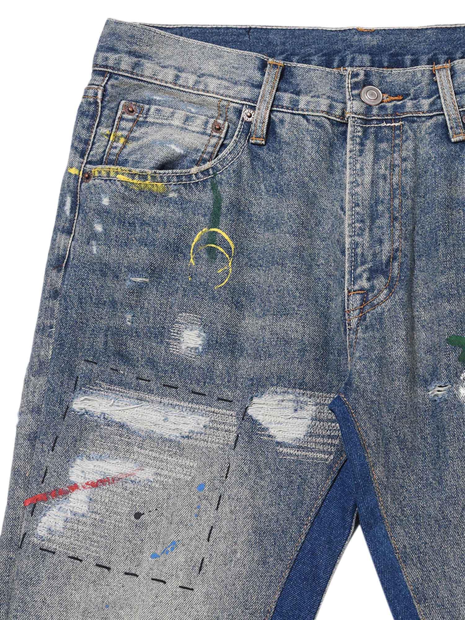 Sneakerhub Splashing Ink Patchwork Jeans - sneakershuborg