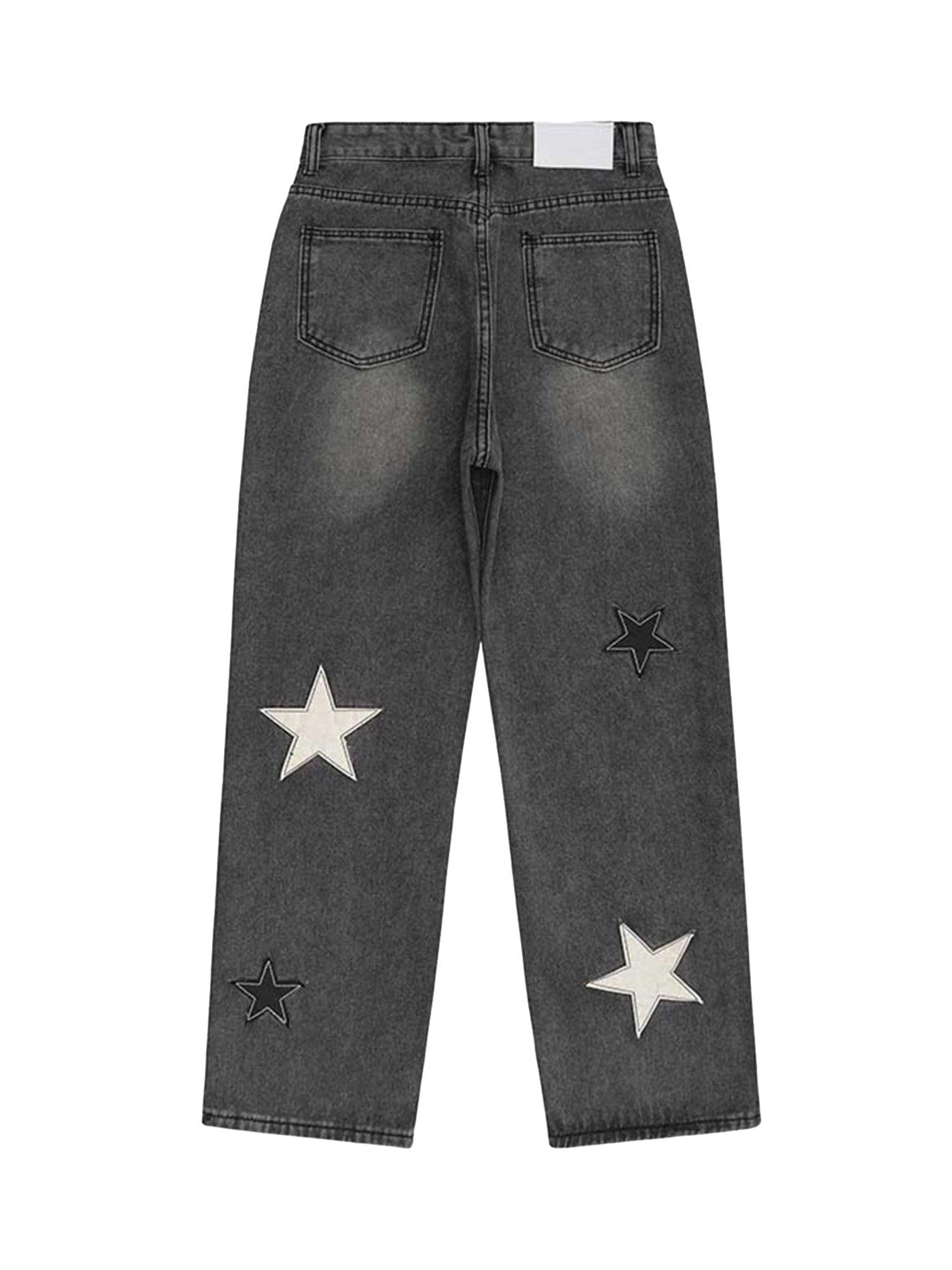 Sneakerhub Star Patch Embroidery Jeans - sneakershuborg