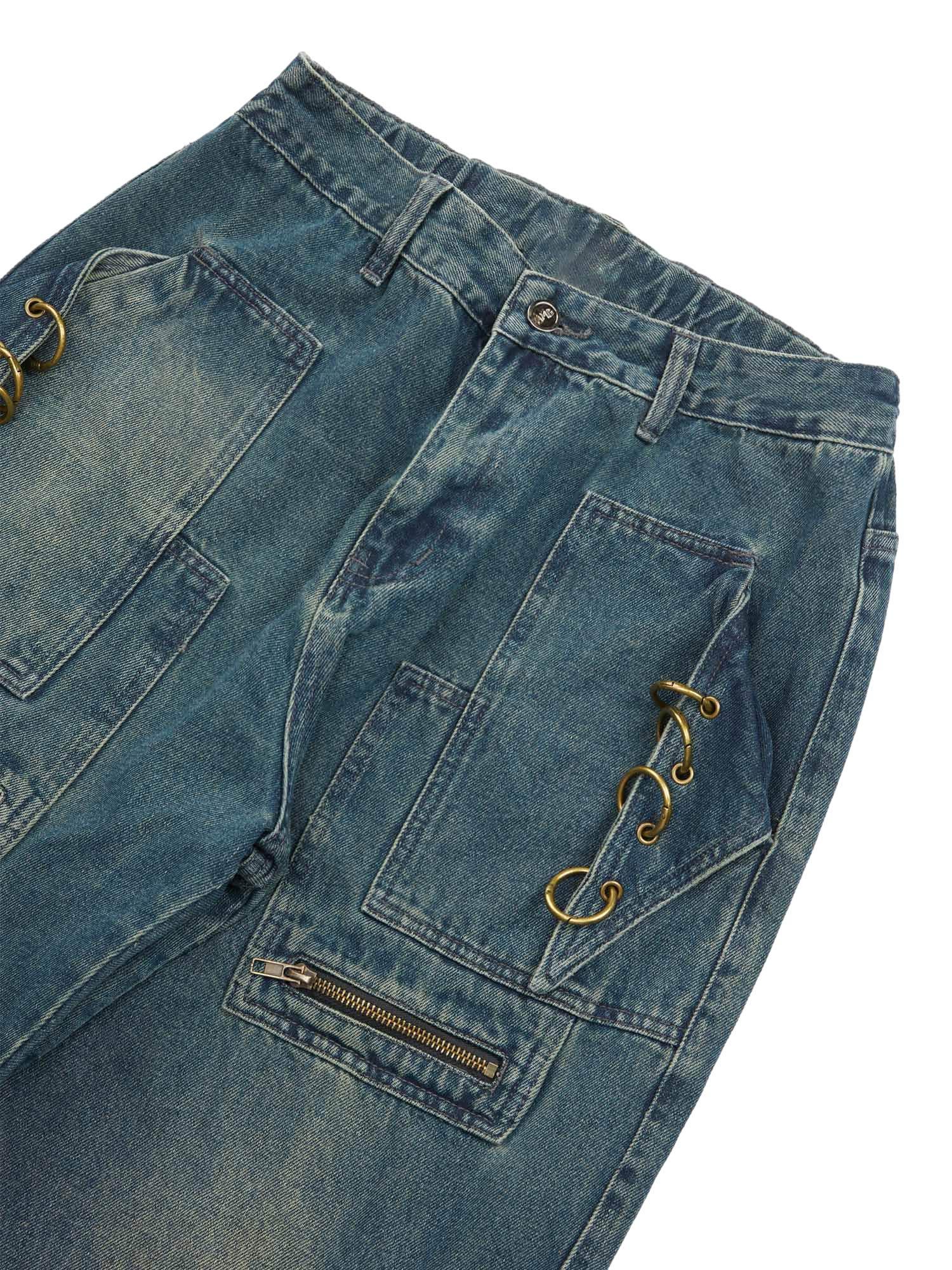 Sneakerhub High Street Heavy Duty Design Multi-pocket Jeans - sneakershuborg