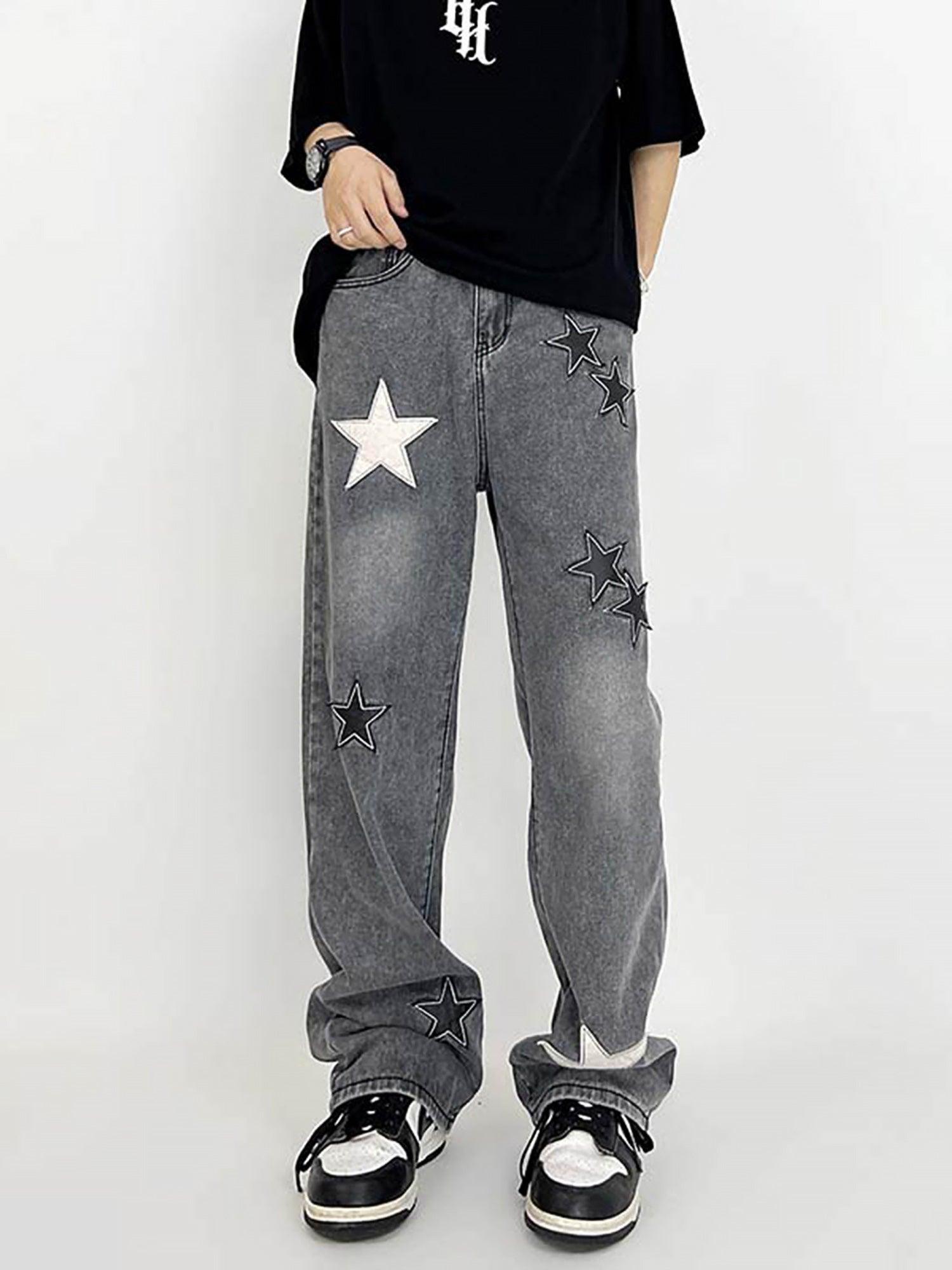 Sneakerhub Star Patch Embroidery Jeans - sneakershuborg