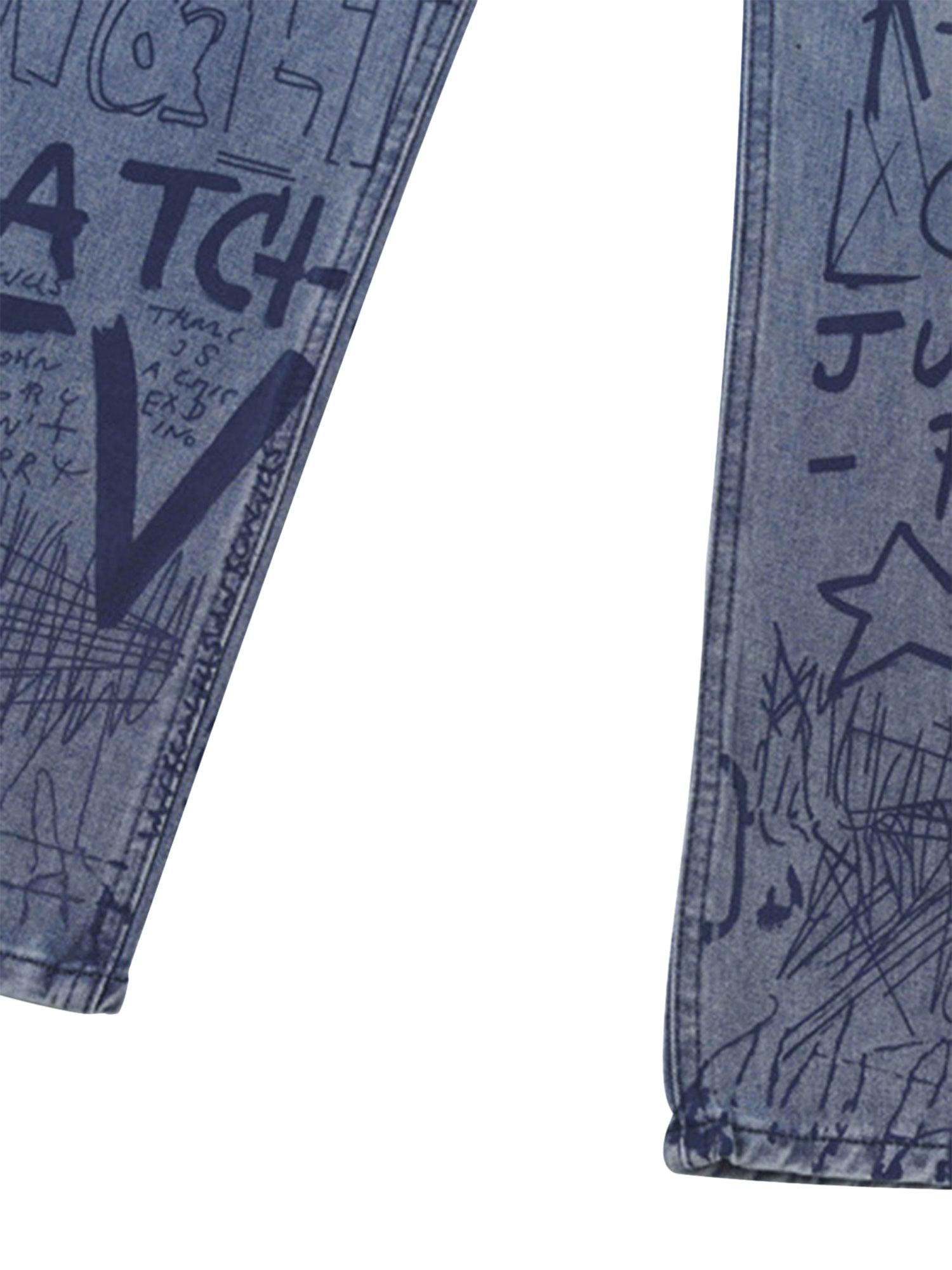 Sneakerhub Hip-hop Graffiti Alphabet Jeans - 1743 - sneakershuborg