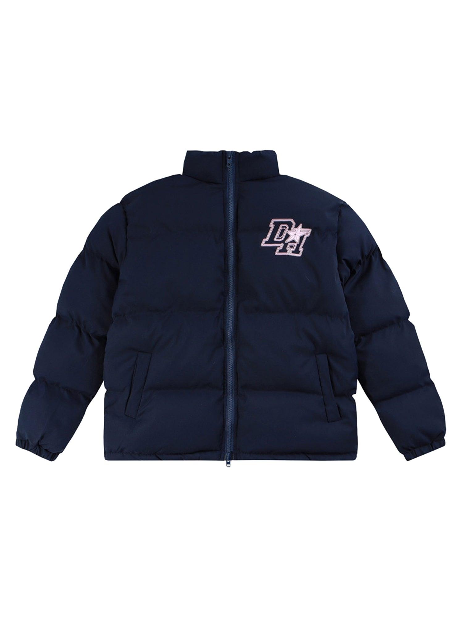 Retro Letter Print Down Jacket - 1393 - sneakershuborg