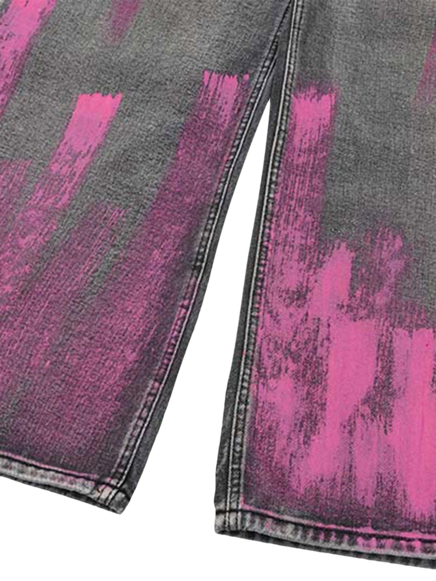 Sneakerhub Graffiti Distressed Washed Baggy Jeans - 1886 - sneakershuborg