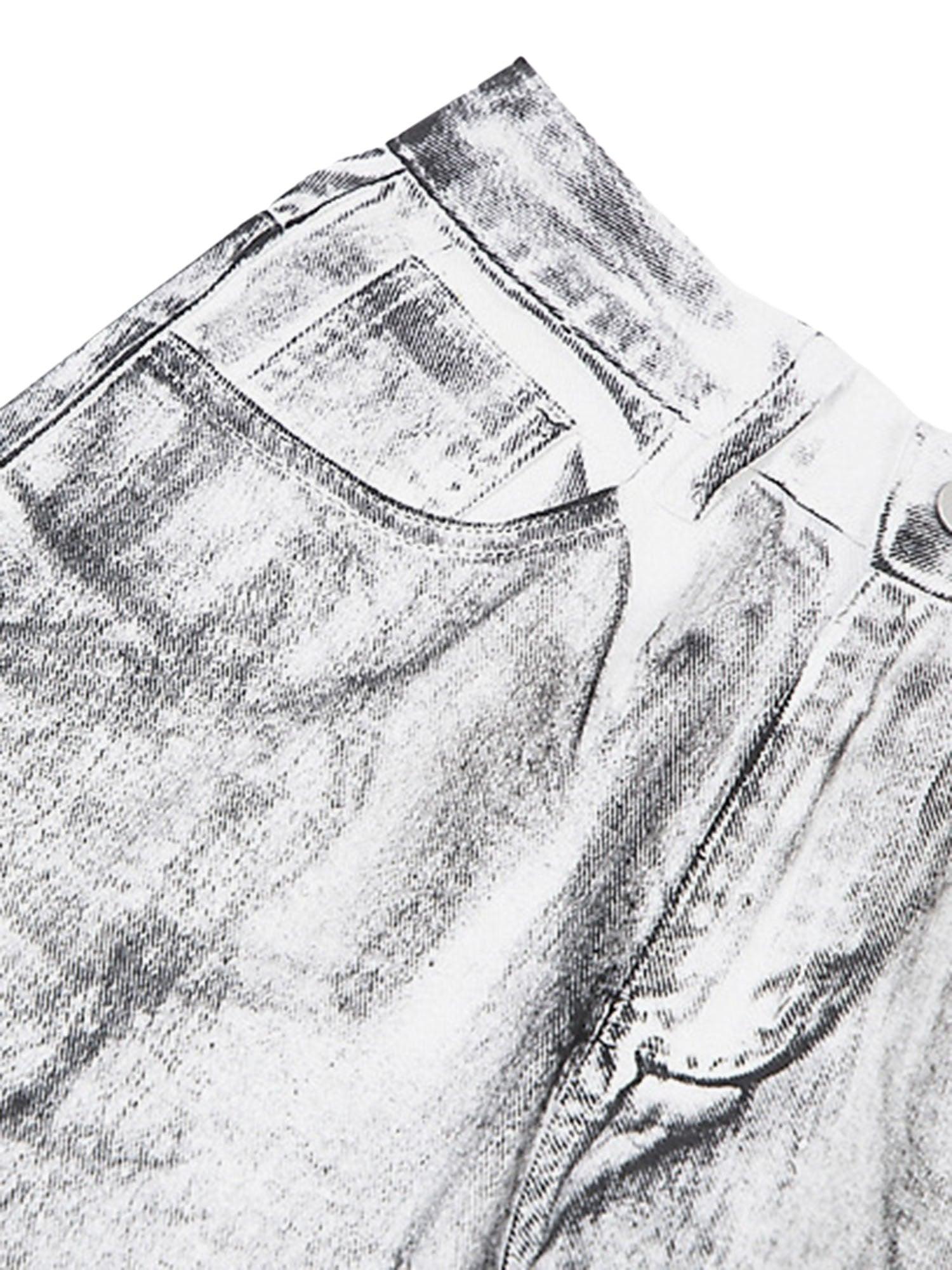 Wasteland Style Niche Design Dirty White Loose Jeans - 2114 - sneakershuborg