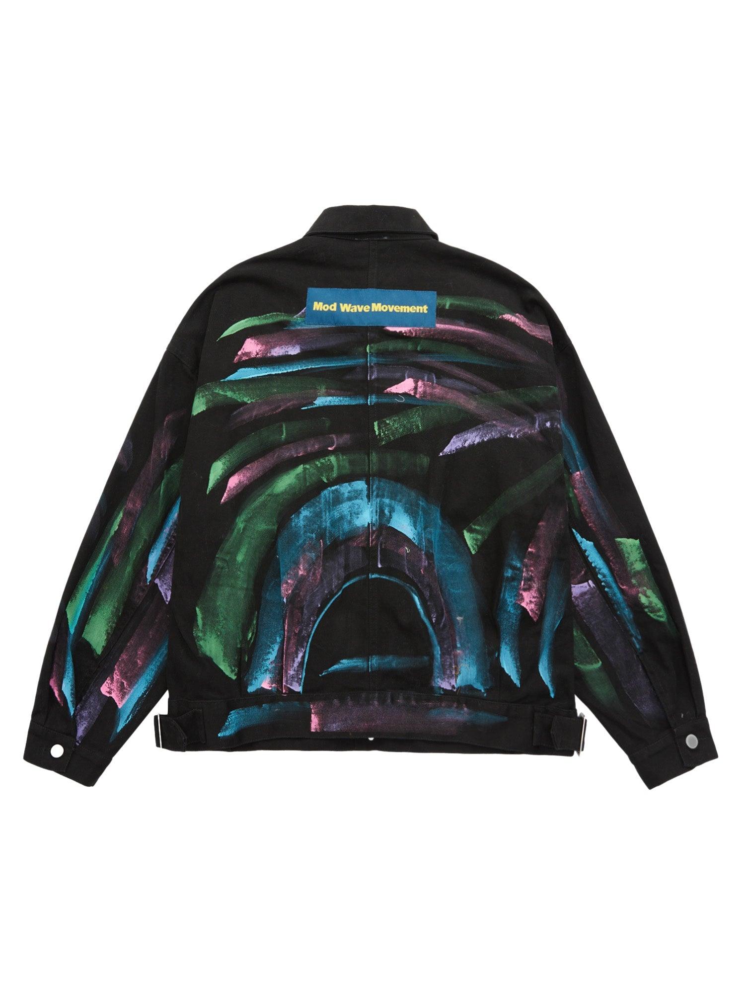 Sneakerhub Hip-hop Hand-painted Graffiti Denim Jacket - 2010 - sneakershuborg