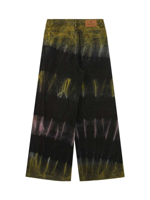 Sneakerhub Graffiti Fun Tie-Dye Straight Jeans - sneakershuborg