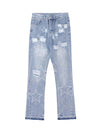 Sneakerhub Star Print Ripped Jeans - 1741 - sneakershuborg