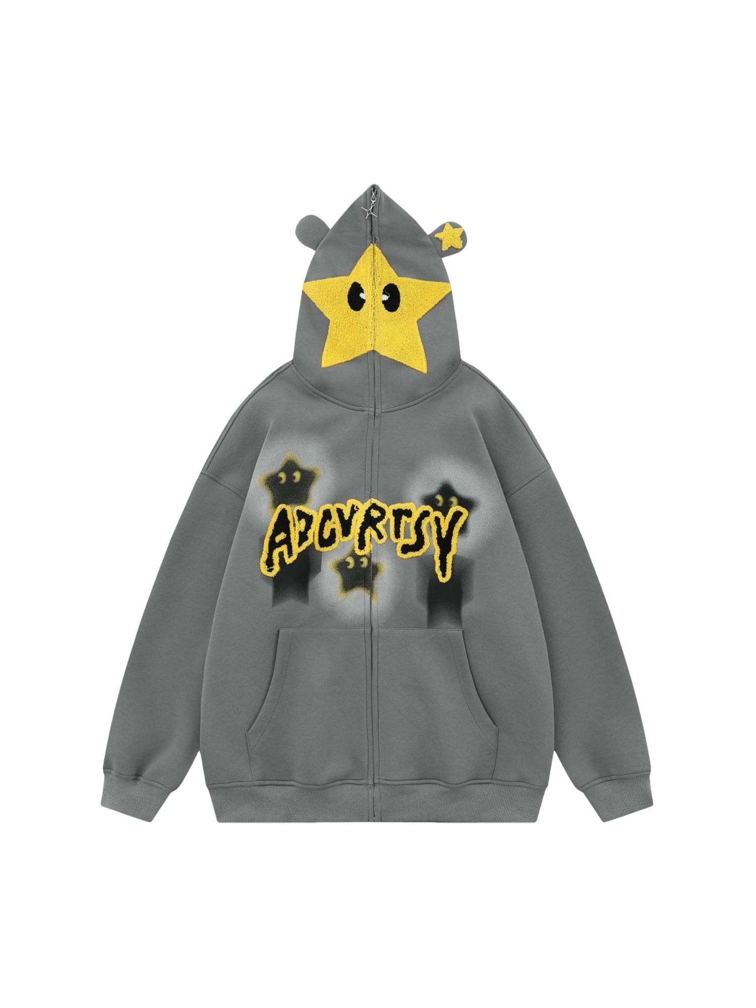 Sneakerhub Star Embroidered Hooded Sweatshirt - 1843 - sneakershuborg