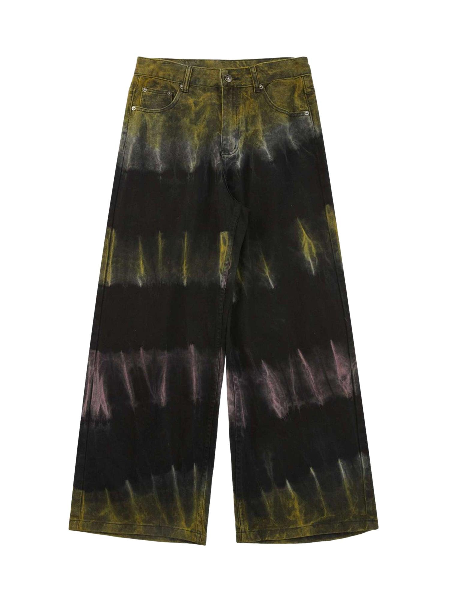 Sneakerhub Graffiti Fun Tie-Dye Straight Jeans - sneakershuborg