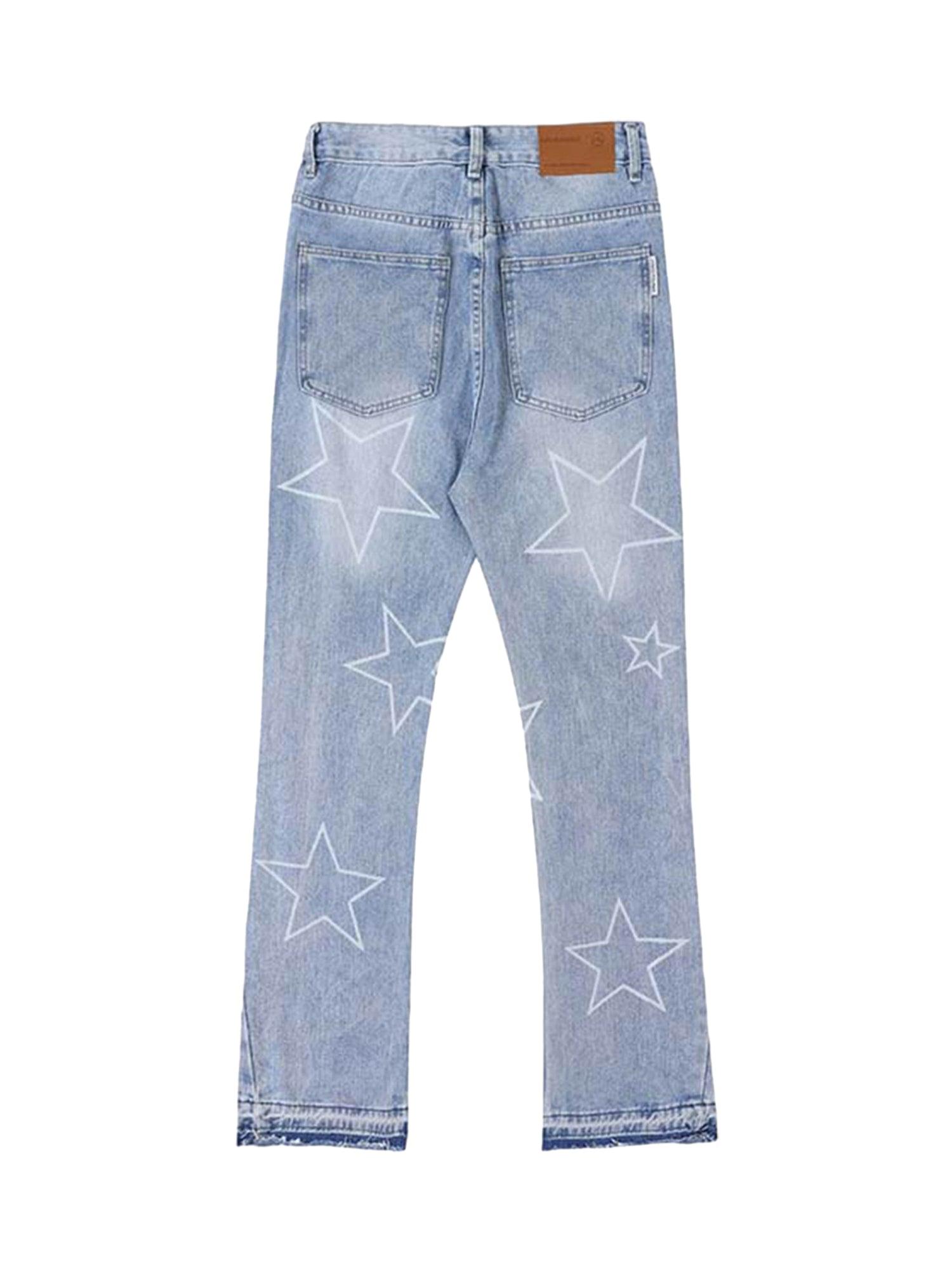 Sneakerhub Star Print Ripped Jeans - 1741 - sneakershuborg