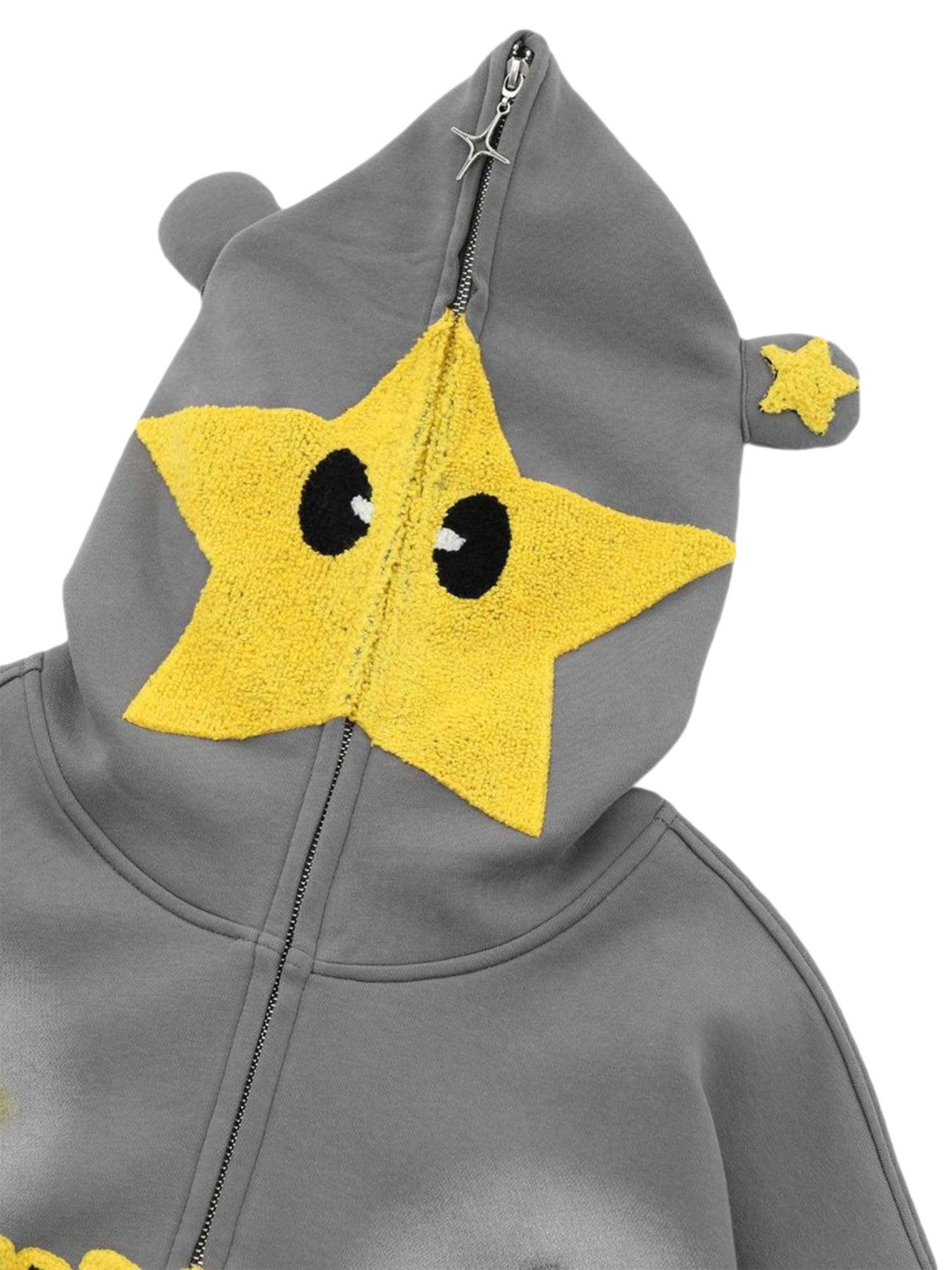 Sneakerhub Star Embroidered Hooded Sweatshirt - 1843 - sneakershuborg