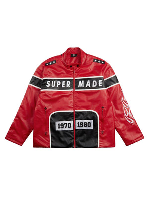 Sneakerhub Vintage Biker Style Embroidered Leather Jacket - 1746 - sneakershuborg