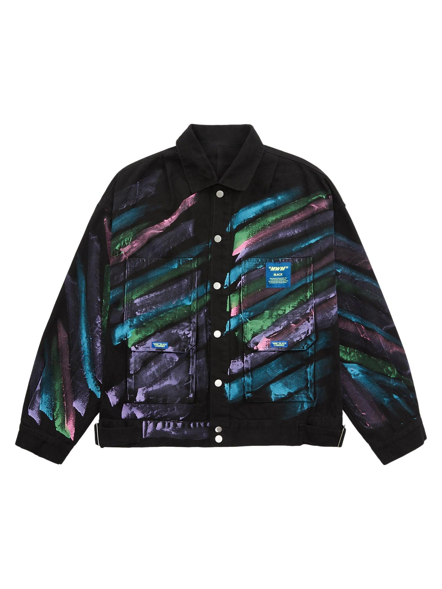 Sneakerhub Hip-hop Hand-painted Graffiti Denim Jacket - 2010 - sneakershuborg