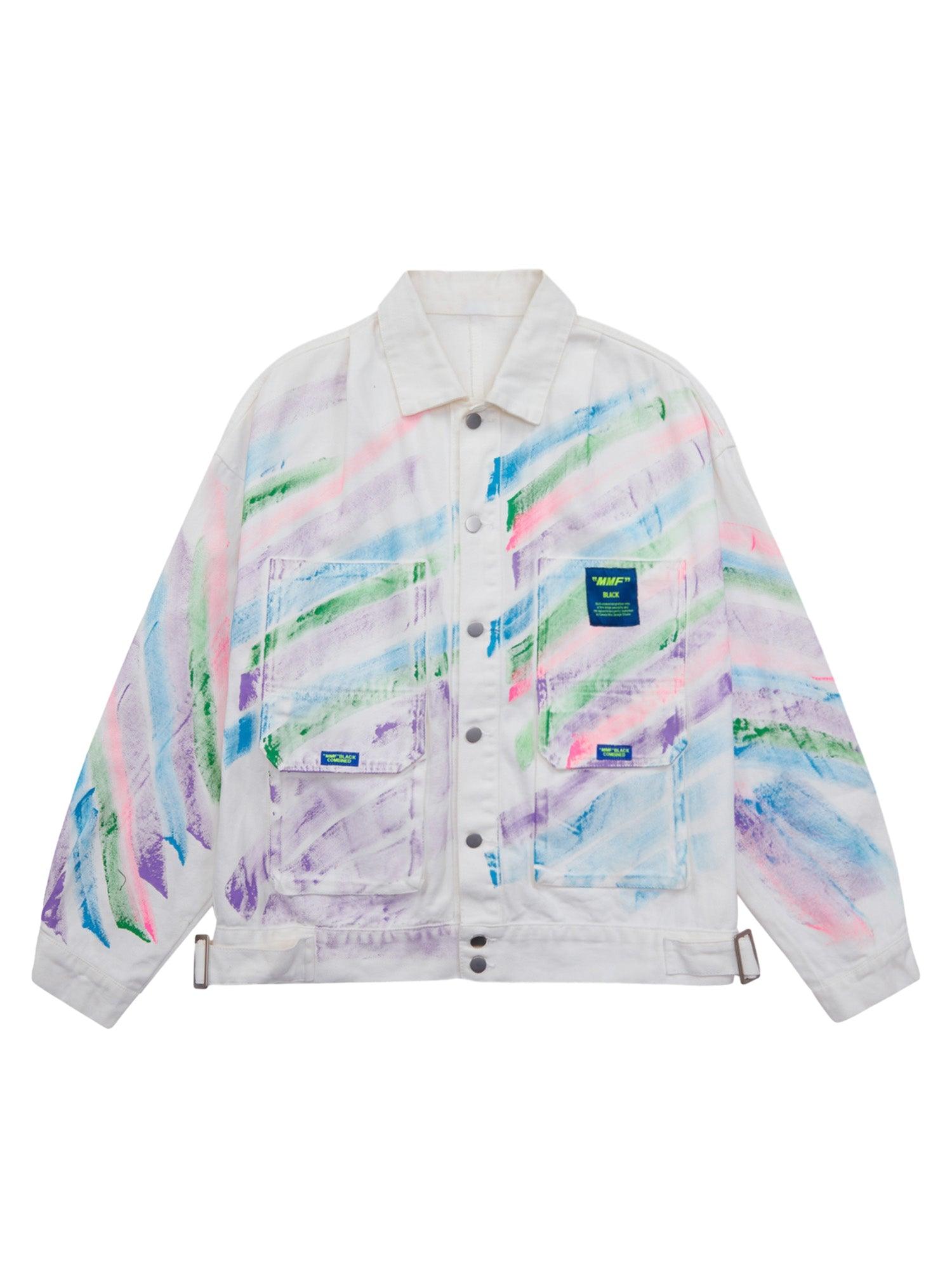 Sneakerhub Hip-hop Hand-painted Graffiti Denim Jacket - 2010 - sneakershuborg