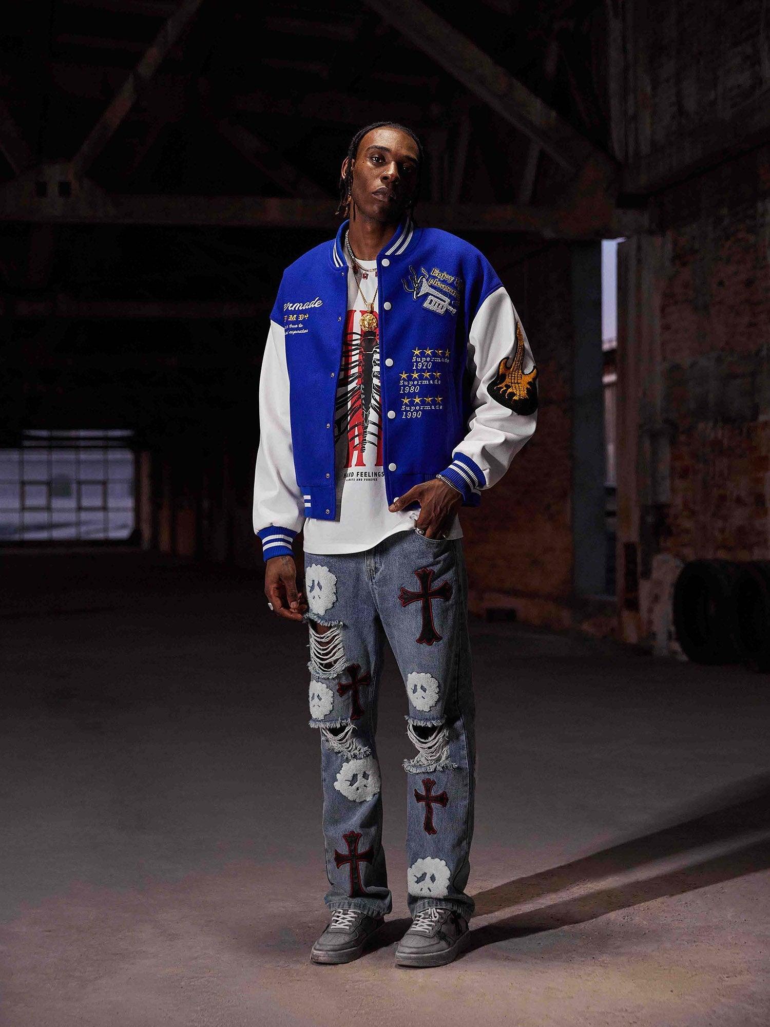 The Supermade Embroidered Baseball Jacket -1319 - sneakershuborg