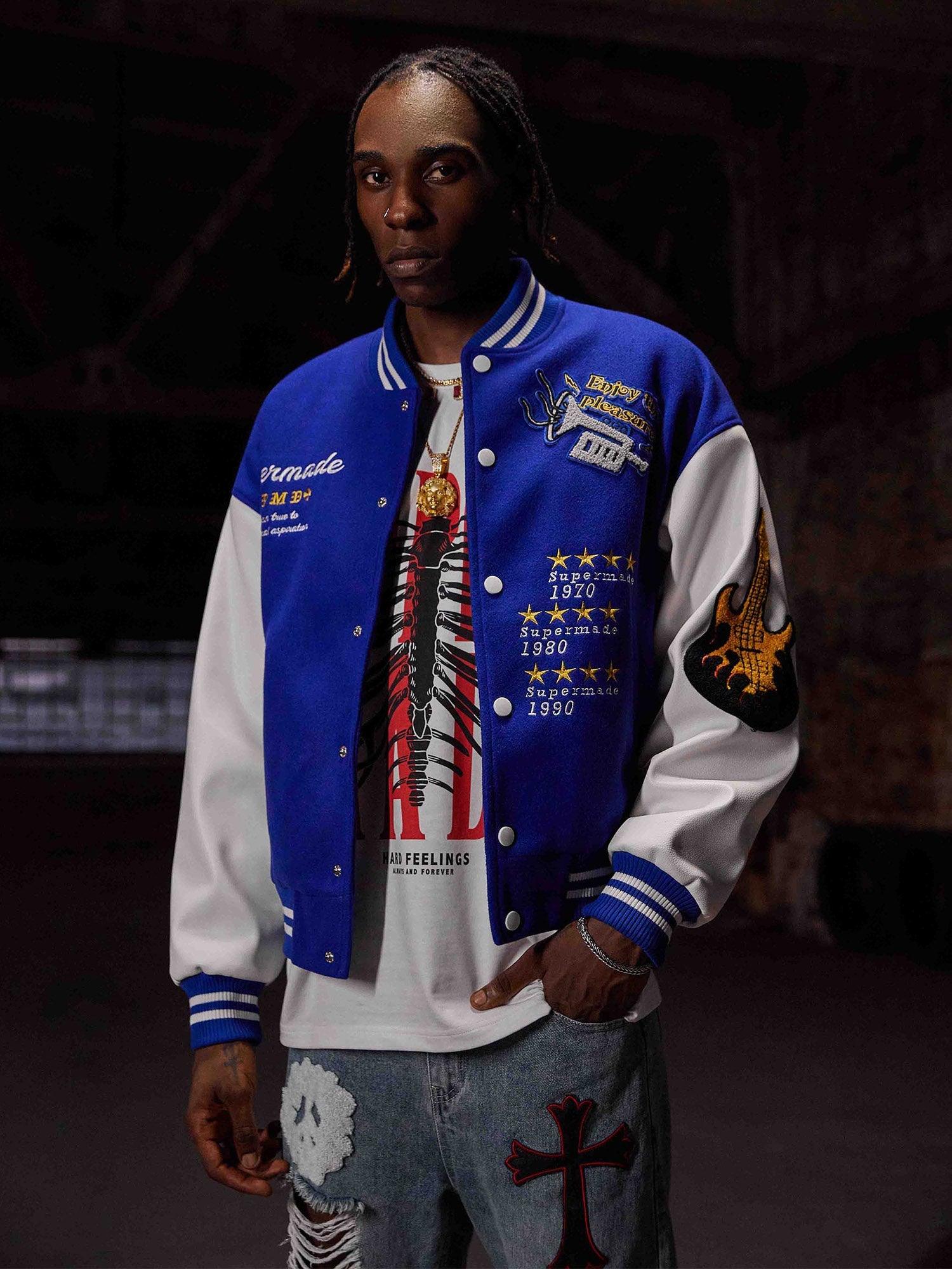 The Supermade Embroidered Baseball Jacket -1319 - sneakershuborg