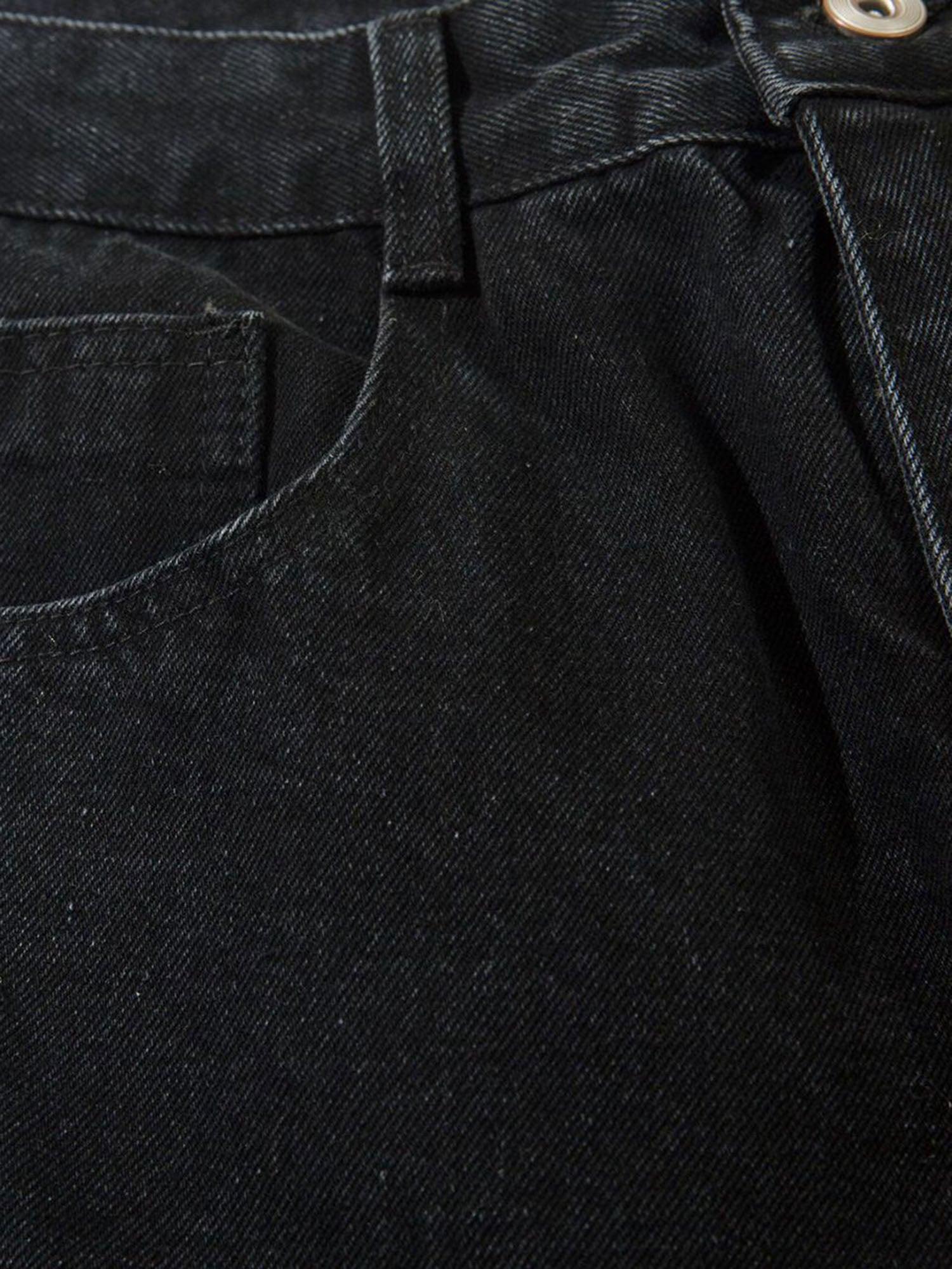 High Street Zipper Design Washed Jeans - sneakershuborg