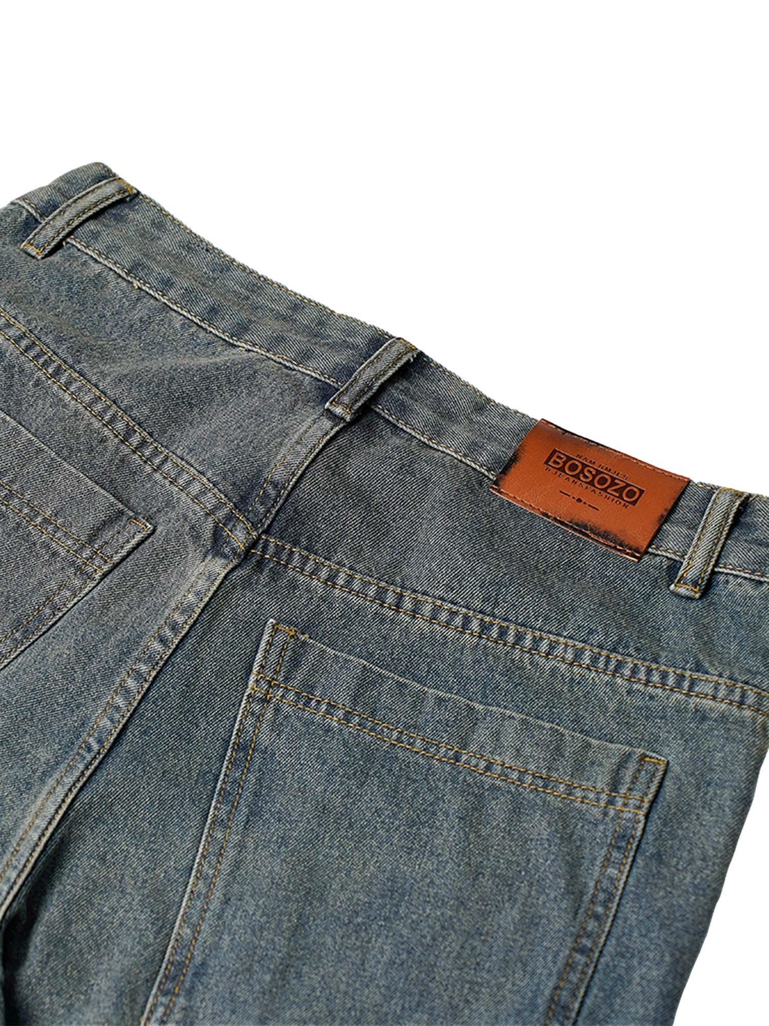 Sneakerhub High Street Hip Hop Washed Distressed Jeans - 2069 - sneakershuborg