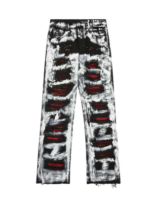 High Street Ripped Graffiti Contrasting Jeans - 1995 - sneakershuborg