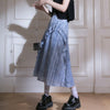 Misty Cascade Denim Maxi Skirt sneakershuborg