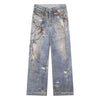 Sneakerhill® Baggy Washed Jeans Chains Print - sneakershuborg