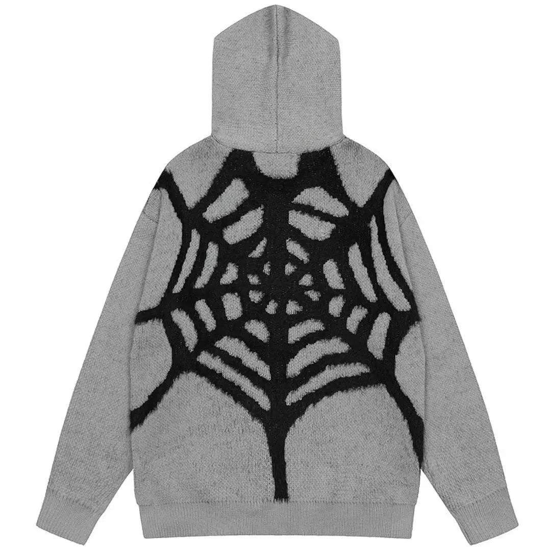 Knitted Spider Web Hoodie - sneakershuborg