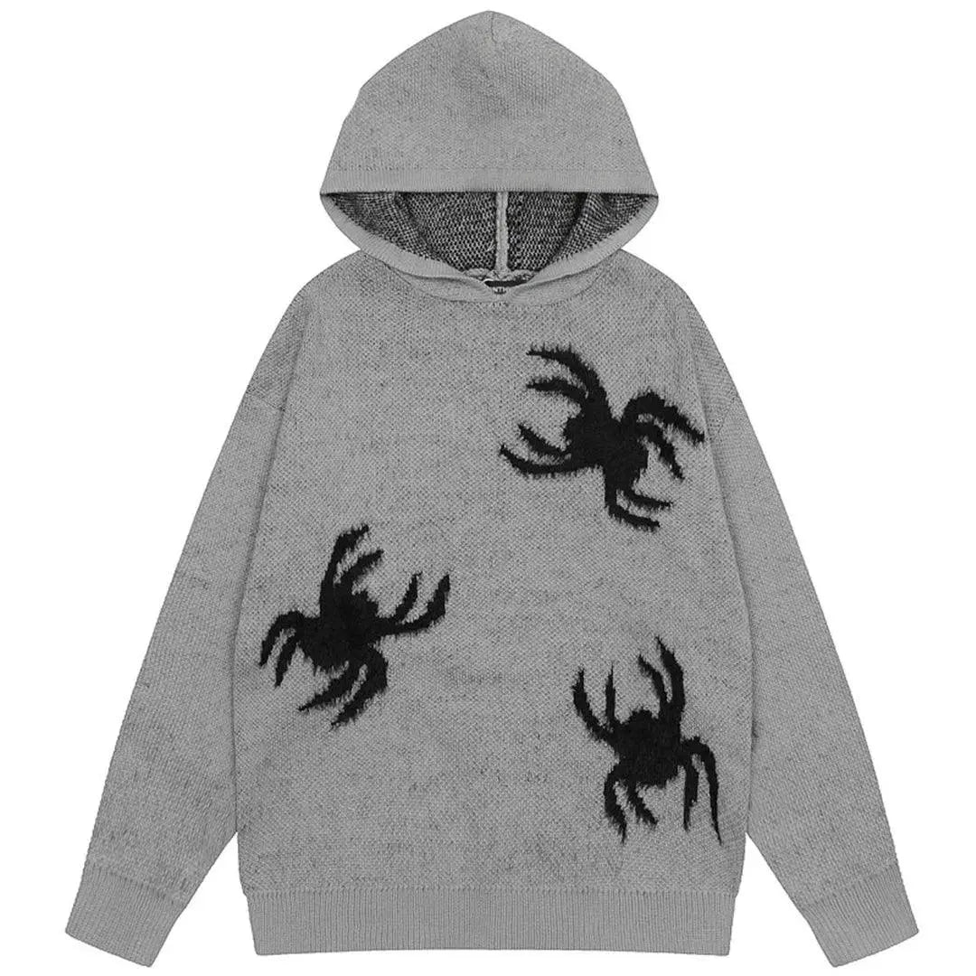 Knitted Spider Web Hoodie - sneakershuborg