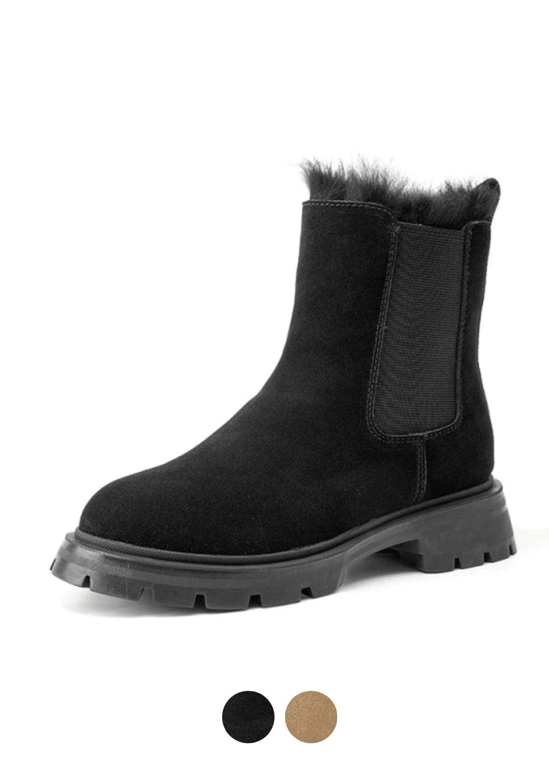 Alberti Women's Suede Leather Chelsea Black Boots Ultra Seller Shoes