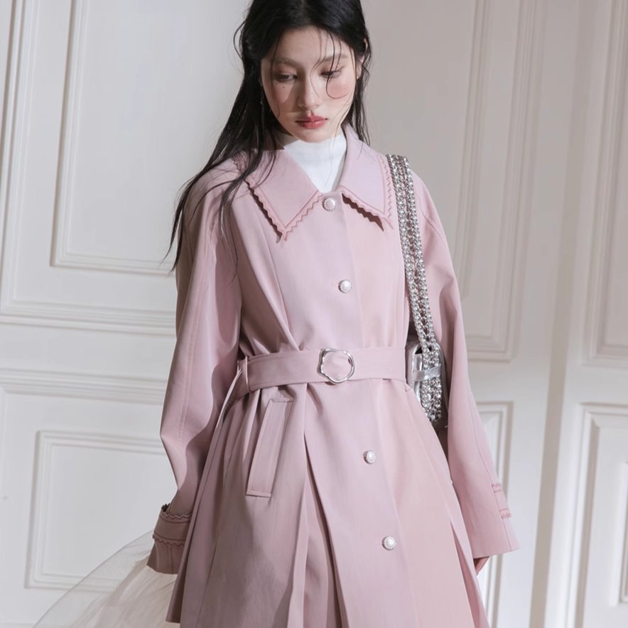 Blush Petal Trench Coat sneakershuborg