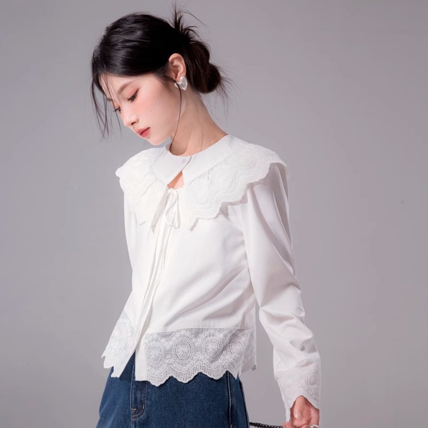 Angelic Lace Collar Blouse sneakershuborg