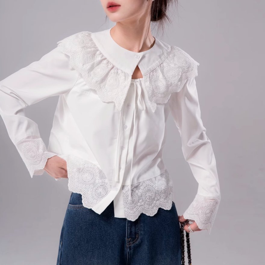 Angelic Lace Collar Blouse sneakershuborg