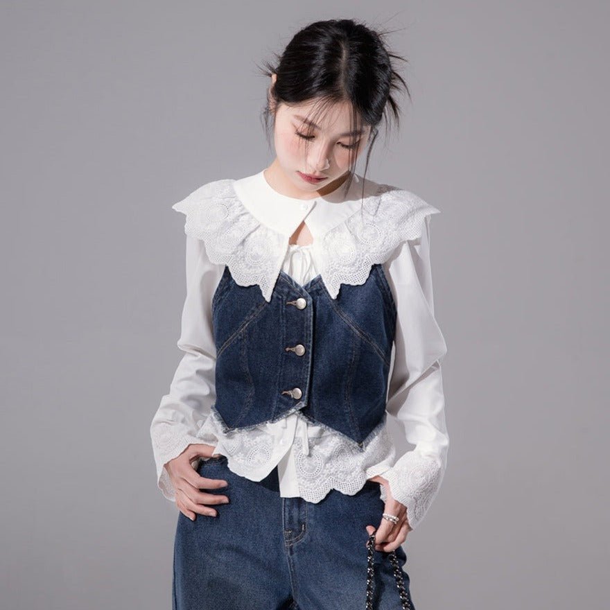 Angelic Lace Collar Blouse sneakershuborg