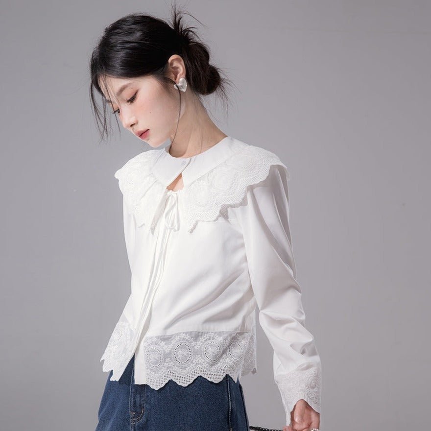 Angelic Lace Collar Blouse sneakershuborg