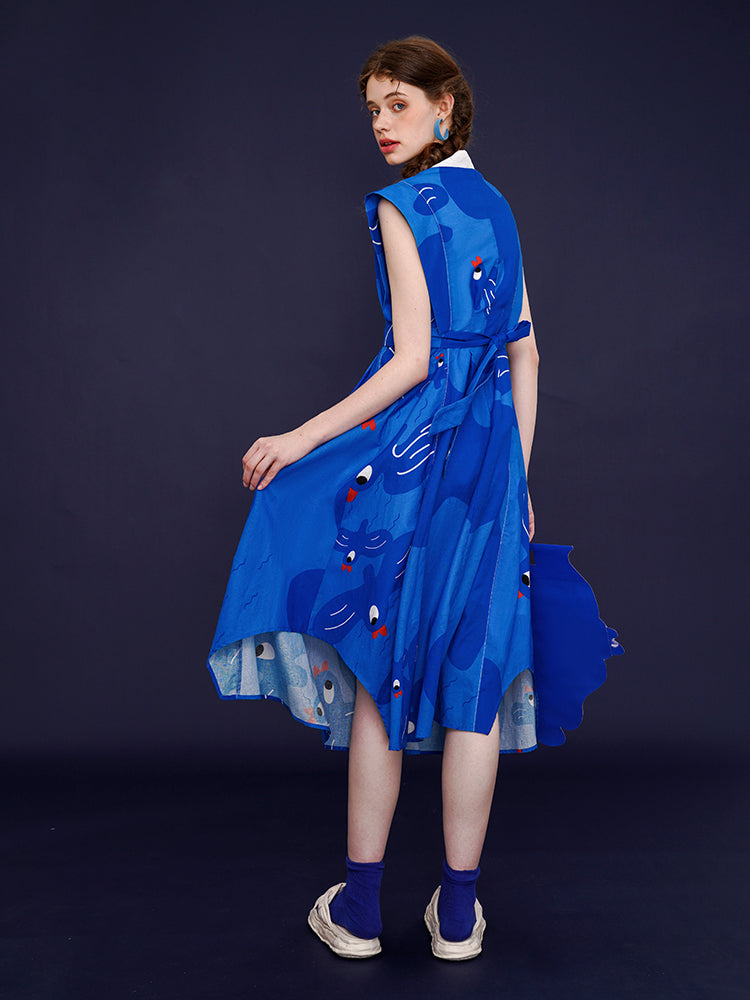 Whimsical Blue Bird Dress - sneakershuborg