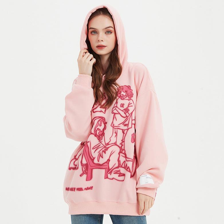 Pink hoodie streetwear - sneakershuborg