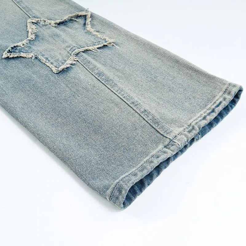 Sneakerhill Retro Washed Jeans Stars Patch - sneakershuborg