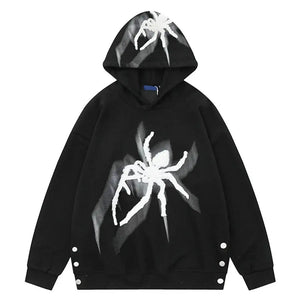 Spider Embroidery Hoodie Black - sneakershuborg