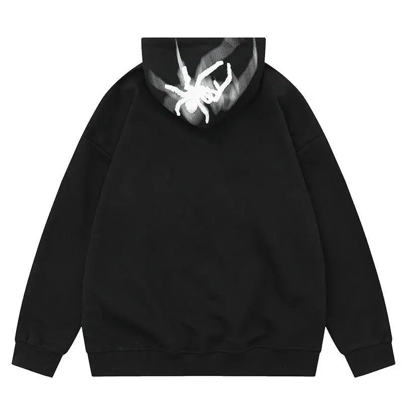 Spider Embroidery Hoodie Black - sneakershuborg